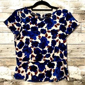 Ann Taylor Floral Peplum Blouse 2
